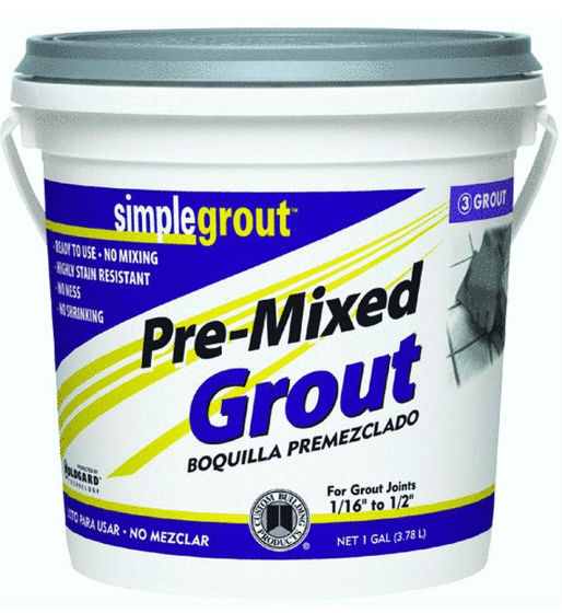 Custom® PMG3811-2 SimpleGrout® Pre-Mixed Grout, Bright White, 1 Gallon