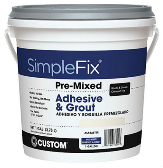 Custom Building Products TAGW1-2 SimpleFix PreMixed Adhesive & Grout, 1 Gallon