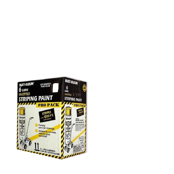 Spray Paint 18 oz. Flat White Inverted Striping Contractor 6-Pack