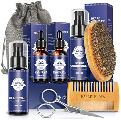Maple Flora Gifts for Husband, Beard Big Gift Box Set Loving Gifts for Boyfriend, Happy Birthday Holidays Christmas Graduation Gifts Kits for Someone You Loved