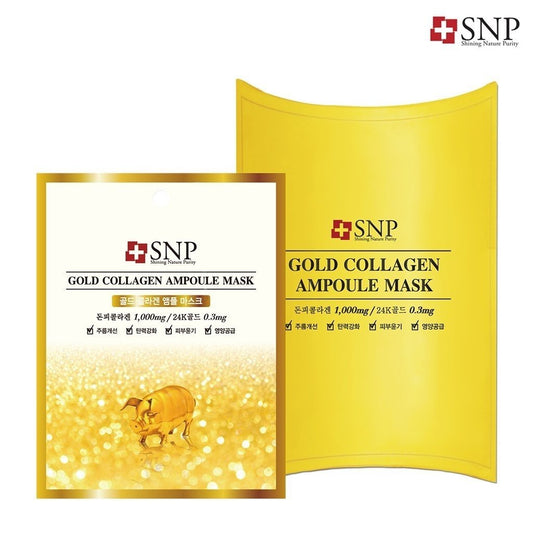 SNP Gold Collagen Ampoule Mask (10 Pack)