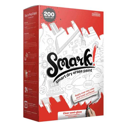 Smark! Dry Erase Paint from Simiron - Dry Erase Paint 200 sq feet kit