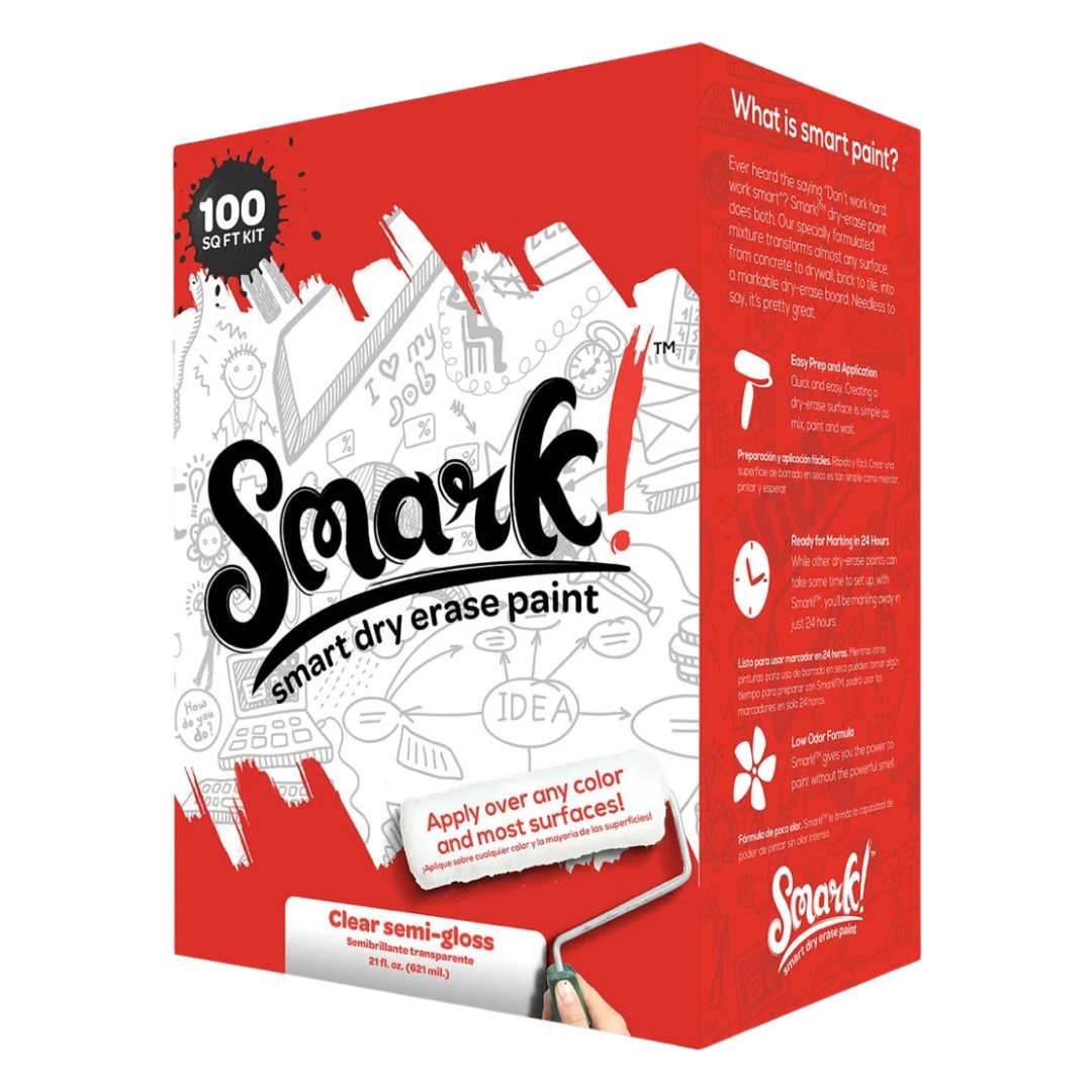 Smark! Dry Erase Paint from Simiron - Dry Erase Paint 100 Sq Feet Kit